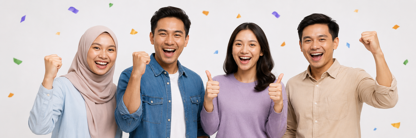 Happy Smart Loan borrowers celebrating